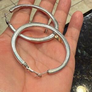 Elegant Silver Hoop Earrings